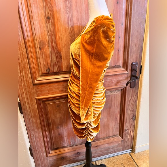 NWT MINKPINK Meknes Ruched mini VELVET DRESS - Picture 3 of 11